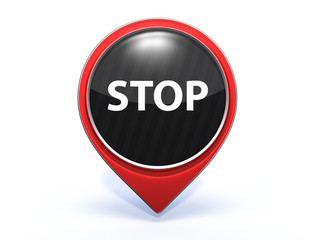 stop pointer icon on white background