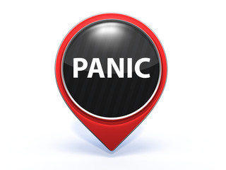 panic pointer icon on white background
