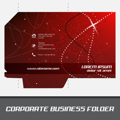 Corporate business folder or document folder template