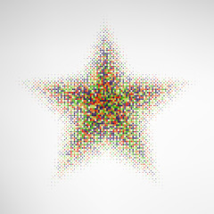 Color Halftone Star