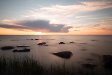 Fototapeta na wymiar Beautiful photo of a sunset, southern of Sweden