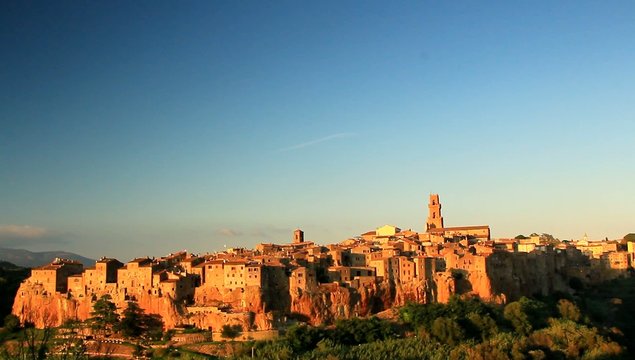 Sunset in Pitigliano, Tuscany, Italy