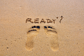 Letters on the sand