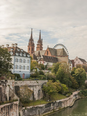 Fototapeta na wymiar Basel-Stadt, Basel, historische Altstadt, Rheinufer, Schweiz
