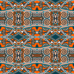 seamless geometry vintage pattern, ethnic style ornamental backg