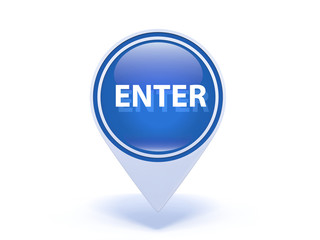 enter pointer icon on white background