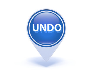 undo pointer icon on white background