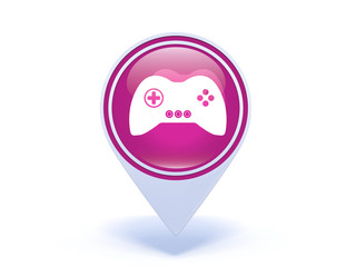 game pointer icon on white background