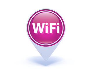 wifi pointer icon on white background