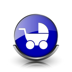 Baby carriage icon