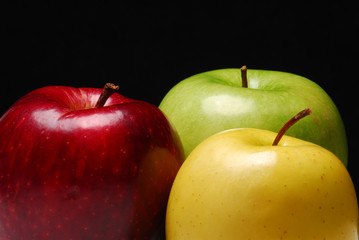 Variedad de manzanas.