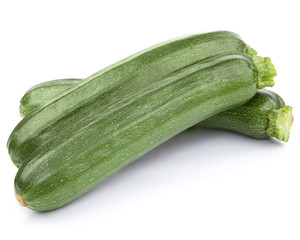 zucchini courgette Isolated on white
