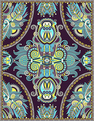 ukrainian floral carpet design for print on canvas or paper, kar