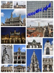 Brussels, Belgium - travel collage