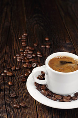 Cup of hot coffee