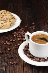 Coffee and sweet cookies