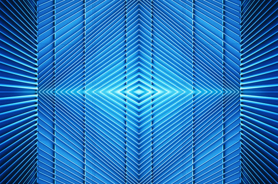 metal structure in blue light