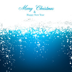 Christmas blue abstract background.