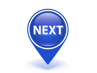 next pointer icon on white background