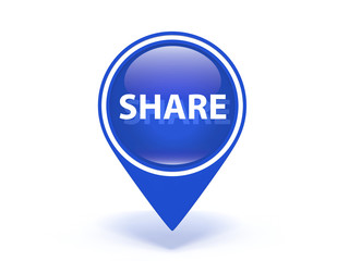 share pointer icon on white background