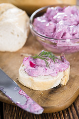 Portion of Herring Salad (with beet)