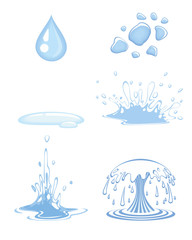 Water drops set