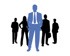 Business team silhouette