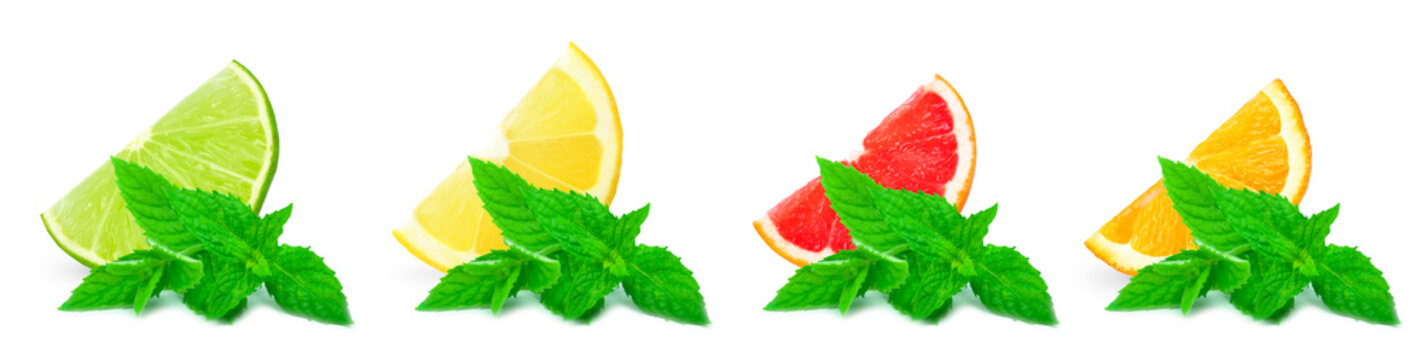 citrus fruits with mint