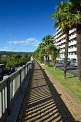 Boulevard of Pyrenees in the French town Pau