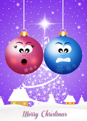 Fototapeta premium funny Christmas ball