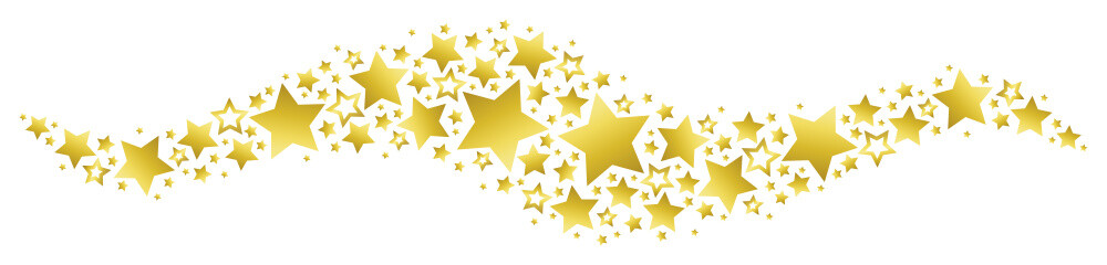 Banner with Golden Stars