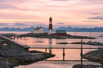 Tranoy Lighthouse in the sunset