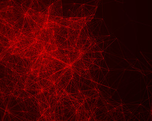 Abstract digital background with cybernetic particles