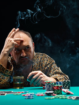 Man playing poker