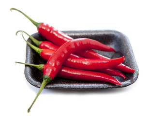 barquette de piments rouge