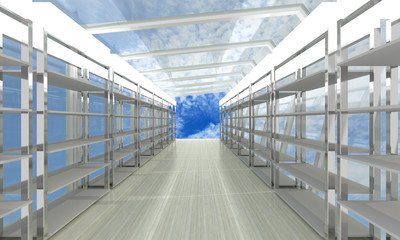 Fototapety  storage room with sky