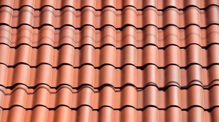 Clay tile roof background