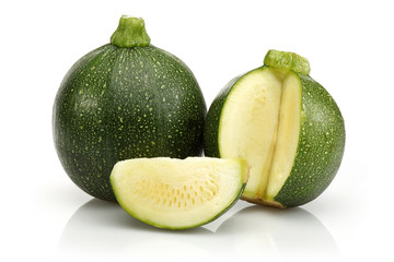 Fresh zucchini and slices