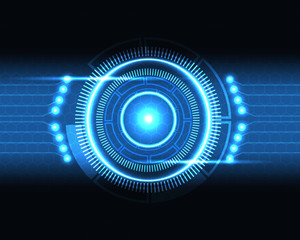 Abstract Blue Light Technology Background