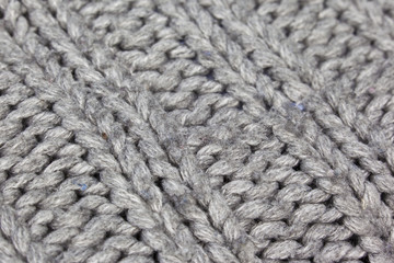 Texture of a warm grey cardigan