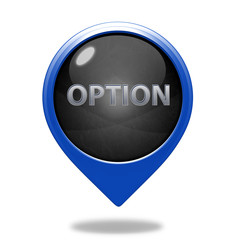 option pointer icon on white background