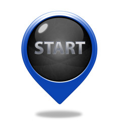 start pointer icon on white background