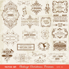 Christmas Calligraphic Design Elements and Page Decoration