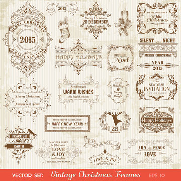 Christmas Calligraphic Design Elements and Page Decoration