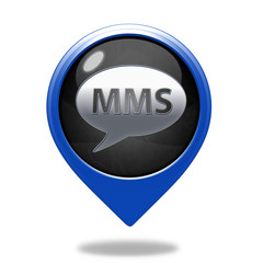 mms pointer icon on white background