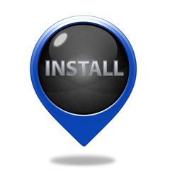 Installation pointer icon on white background