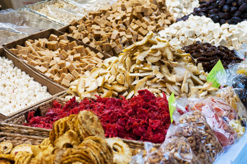 Dessert stall in market