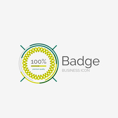 Thin line neat design logo, premium quality stamp