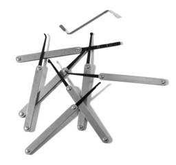 Lock picks isolated on white
