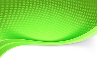 Green border transparent circle pattern background